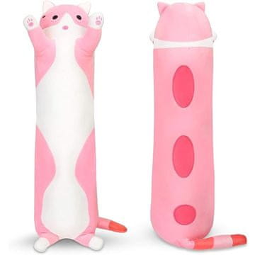 R2Invest Plišani potporni valjak i jastuk 50 cm roza maca