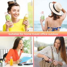 HOME & MARKER® Blender za smoothie i sokove, prijenosni USB blender za miksanje | JUCIFY, roza