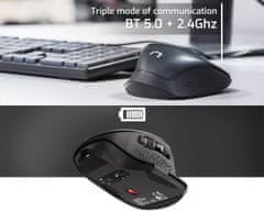 Natec Falcon bežični miš, 3200DPI, ergonomski, bočni klizač