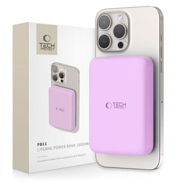 Tech-protect PB11 LifeMag MagSafe Powerbank 10000mAh, ljubičasta