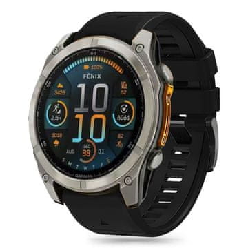 Tech-protect Silicone Line remen za Garmin Fenix 5 / 6 / 6 Pro / 7 / 8 47mm / E, black