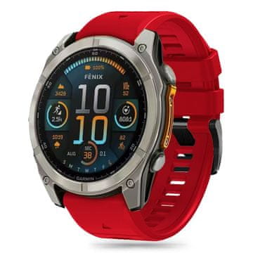 Tech-protect Silicone Line remen za Garmin Fenix 5x / 5x Plus / 6x / 6x Pro / 7x / 8 51mm, red