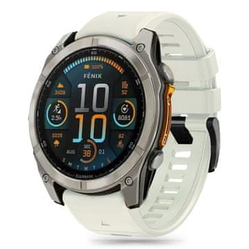 Tech-protect Silicone Line remen za Garmin Fenix 5 / 6 / 6 Pro / 7 / 8 47mm / E, titanium