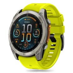 Tech-protect Silicone Line remen za Garmin Fenix 5 / 6 / 6 Pro / 7 / 8 47mm / E, lime