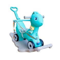 Aga4Kids Plastični ljuljački konjić 2u1 DS3803 Plavi