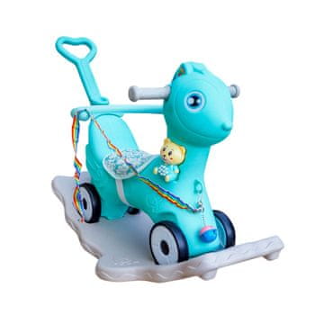 Aga4Kids Plastični ljuljački konjić 2u1 DS3803 Plavi