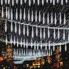 HOME & MARKER® LED meteorski dež, vanjske božićne lampice, efekt kiše meteora, praznična dekoracija | LIGHTFALL, bijela