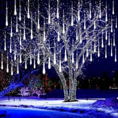HOME & MARKER® LED meteorski dež, vanjske božićne lampice, efekt kiše meteora, praznična dekoracija | LIGHTFALL, bijela