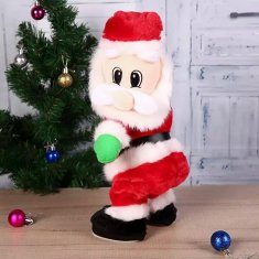 HOME & MARKER® Plešući Djed Božićnjak, 22x37 cm, interaktivna božićna dekoracija, plišana figura za dom | DANCECLAUS