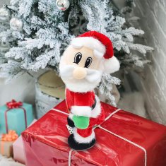 HOME & MARKER® Plešući Djed Božićnjak, 22x37 cm, interaktivna božićna dekoracija, plišana figura za dom | DANCECLAUS