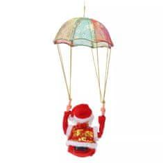 HOME & MARKER® Djed Božićnjak, s padobranom, pojoći božićni ukras, viseća dekoracija za bor i dom | SANTASWING