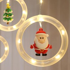 HOME & MARKER® Božićni LED obruči, set 10 kom, LED figurice, osvijetljeni dekorativni prstenovi za prozore i vrata | JOLLYRINGS