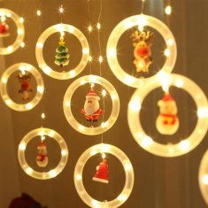 HOME & MARKER® Božićni LED obruči, set 10 kom, LED figurice, osvijetljeni dekorativni prstenovi za prozore i vrata | JOLLYRINGS