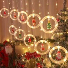 HOME & MARKER® Božićni LED obruči, set 10 kom, LED figurice, osvijetljeni dekorativni prstenovi za prozore i vrata | JOLLYRINGS