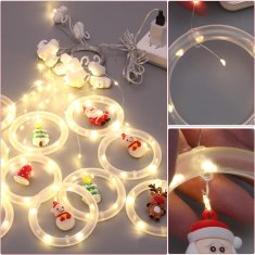 HOME & MARKER® Božićni LED obruči, set 10 kom, LED figurice, osvijetljeni dekorativni prstenovi za prozore i vrata | JOLLYRINGS