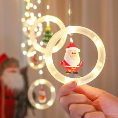 HOME & MARKER® Božićni LED obruči, set 10 kom, LED figurice, osvijetljeni dekorativni prstenovi za prozore i vrata | JOLLYRINGS