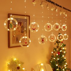 HOME & MARKER® Božićni LED obruči, set 10 kom, LED figurice, osvijetljeni dekorativni prstenovi za prozore i vrata | JOLLYRINGS