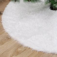HOME & MARKER® Božićna preproga, ispod drvca, bijela, umjetno krzno, dekorativni tepih za bor | SANTARUG