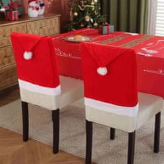 HOME & MARKER® Božićne navlake za stolice, 4 kom, 50x60 cm, u obliku kape Djeda Mraza, dekorativne presvlake | SANTASEAT