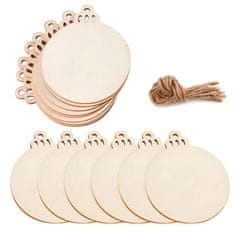 HOME & MARKER® Set 30 drvenih visećih ukrasa za Božić, DIY dekoracija za bor i kreativno ukrašavanje | ORNAMENTIFY
