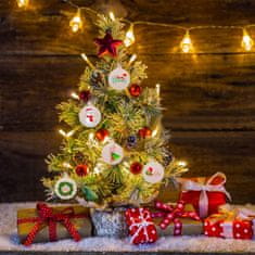 HOME & MARKER® Set 30 drvenih visećih ukrasa za Božić, DIY dekoracija za bor i kreativno ukrašavanje | ORNAMENTIFY