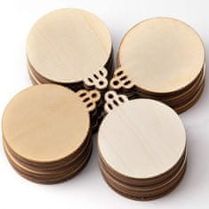 HOME & MARKER® Set 30 drvenih visećih ukrasa za Božić, DIY dekoracija za bor i kreativno ukrašavanje | ORNAMENTIFY