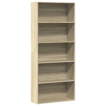 Vidaxl Polica za knjige, hrast Sonoma, 80x30x189 cm