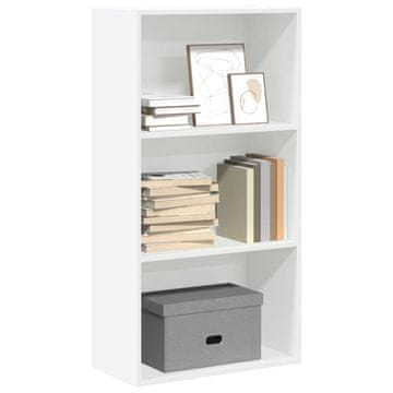 Vidaxl Polica za knjige, bijela, 60x30x114 cm, materijal na bazi drveta
