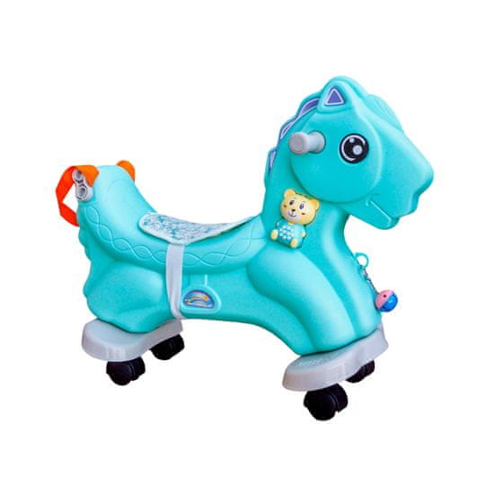 Aga4Kids Plastični ljuljački konjić 2u1 DS3802 Plavi