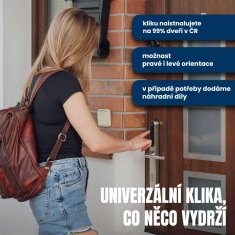 BOT Pametna kvaka za vrata Tuya H1 srebrna 72 mm