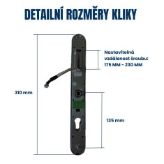 BOT Pametna kvaka TTLock H1 crna 90 mm