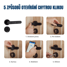 BOT Pametna kvaka za vrata Tuya H21 crna