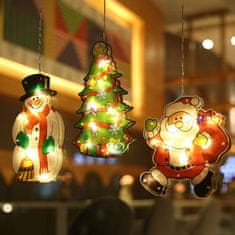 HOME & MARKER® Viseće LED božićne lampice, za prozor, 4 kom, dekorativna božićna rasvjeta na baterije | MERRYLIGHTS A