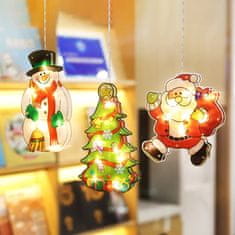 HOME & MARKER® Viseće LED božićne lampice, za prozor, 4 kom, dekorativna božićna rasvjeta na baterije | MERRYLIGHTS A