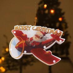 HOME & MARKER® Viseće LED božićne lampice, za prozor, 4 kom, dekorativna božićna rasvjeta na baterije | MERRYLIGHTS B