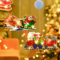 HOME & MARKER® Viseće LED božićne lampice, za prozor, 4 kom, dekorativna božićna rasvjeta na baterije | MERRYLIGHTS B