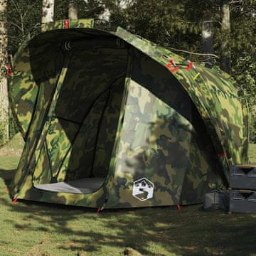 Vidaxl Kamuflažni ribolovni šator za 4 osobe, vodootporni