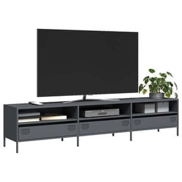 Vidaxl TV stalak crni 202 x 39 x 43,5 cm hladno valjani čelik