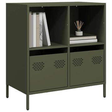 Vidaxl Ormarić maslinasto zeleni 68x39x73,5 cm hladno valjani čelik