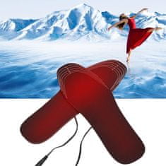 Netscroll Grijaći ulošci za cipele, USB punjenje, temperatura 40–50°C, podesiva veličina, udobni EVA materijal, za muškarce i žene, idealni za zimu i sportove, HotInsoles