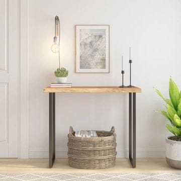 Vidaxl Ploča stola 80x40x2,5 cm Puno drvo akacije Prirodni rub