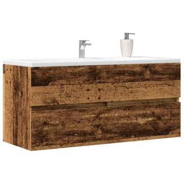 Vidaxl Ormarić za umivaonik, antikno drvo, 100x38,5x45 cm