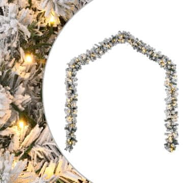 Vidaxl Božićna girlanda s LED svjetlima zelena 5 m PVC