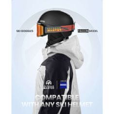 Outdoor master Skijaške naočale Falcon Cylindrical ZEISS VLT 19% + dodatna žuta leća VLT 91%, crni okvir – ružičasta leća