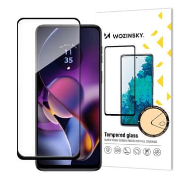 WOZINSKY 9H kaljeno staklo za Motorola Moto G54 s punim ljepilom i crnim okvirom, zaštitnik zaslona