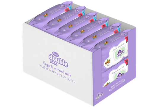Violeta dječje maramice, badem, 12x56