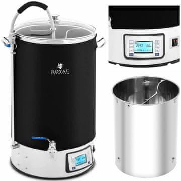 Royal Catering Kotao za sladovanje za proizvodnju pivske sladovine lcd 10-100C 60 l