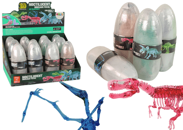 slomart LEAN TOYS dinosaurovo jaje s otvaranjem i kristalnim skeletom