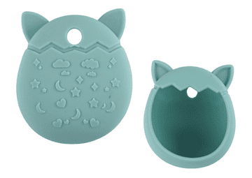 slomart LEAN TOYS Silikonska futrola za Tamagotchi - Tirkizna (Oblikovan kao mačka)