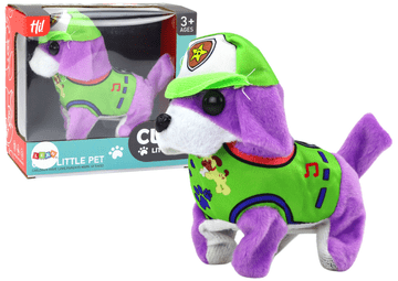slomart LEAN TOYS Interaktivni plišani psić, Hoda i laje, Ljubičasti
